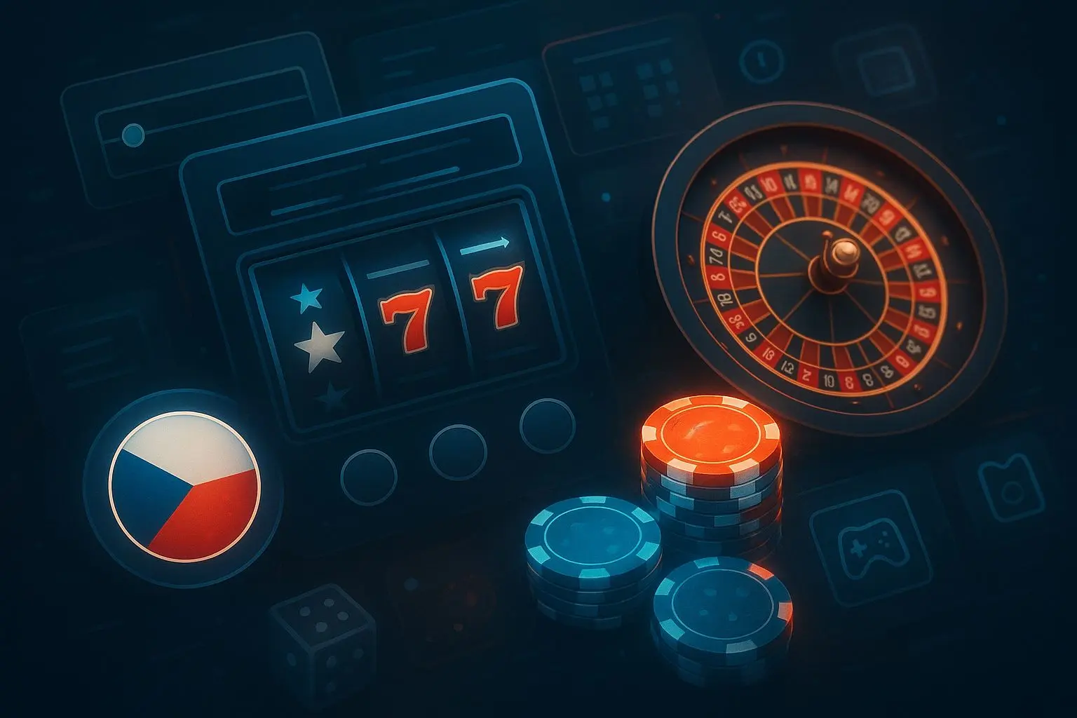 Betx a české online hraní Abstraktní vizuál českého online hraní a platformy Betx