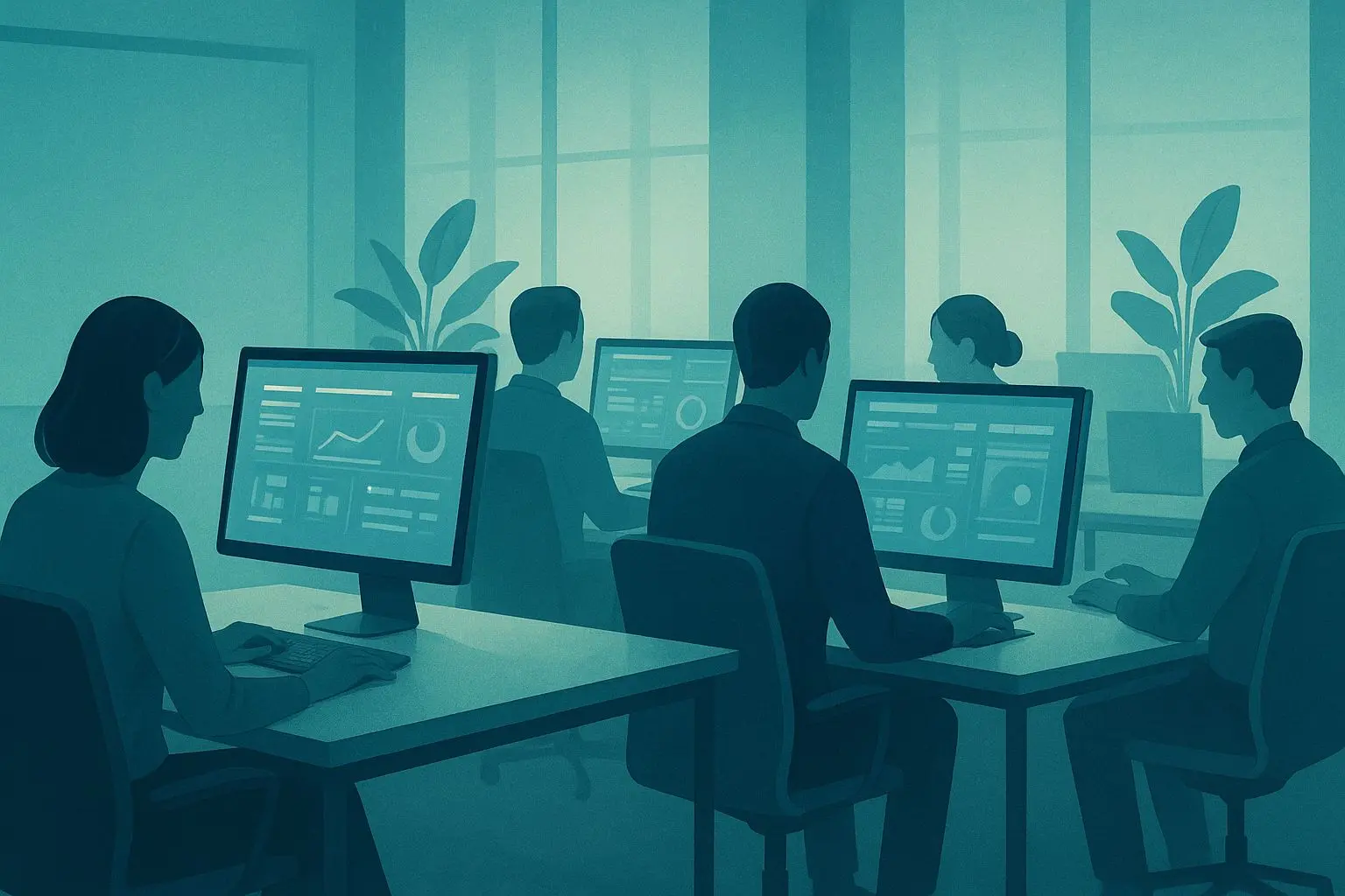 Tým a hodnoty Betx Abstraktní tým pracující na online platformě a hodnotách značky