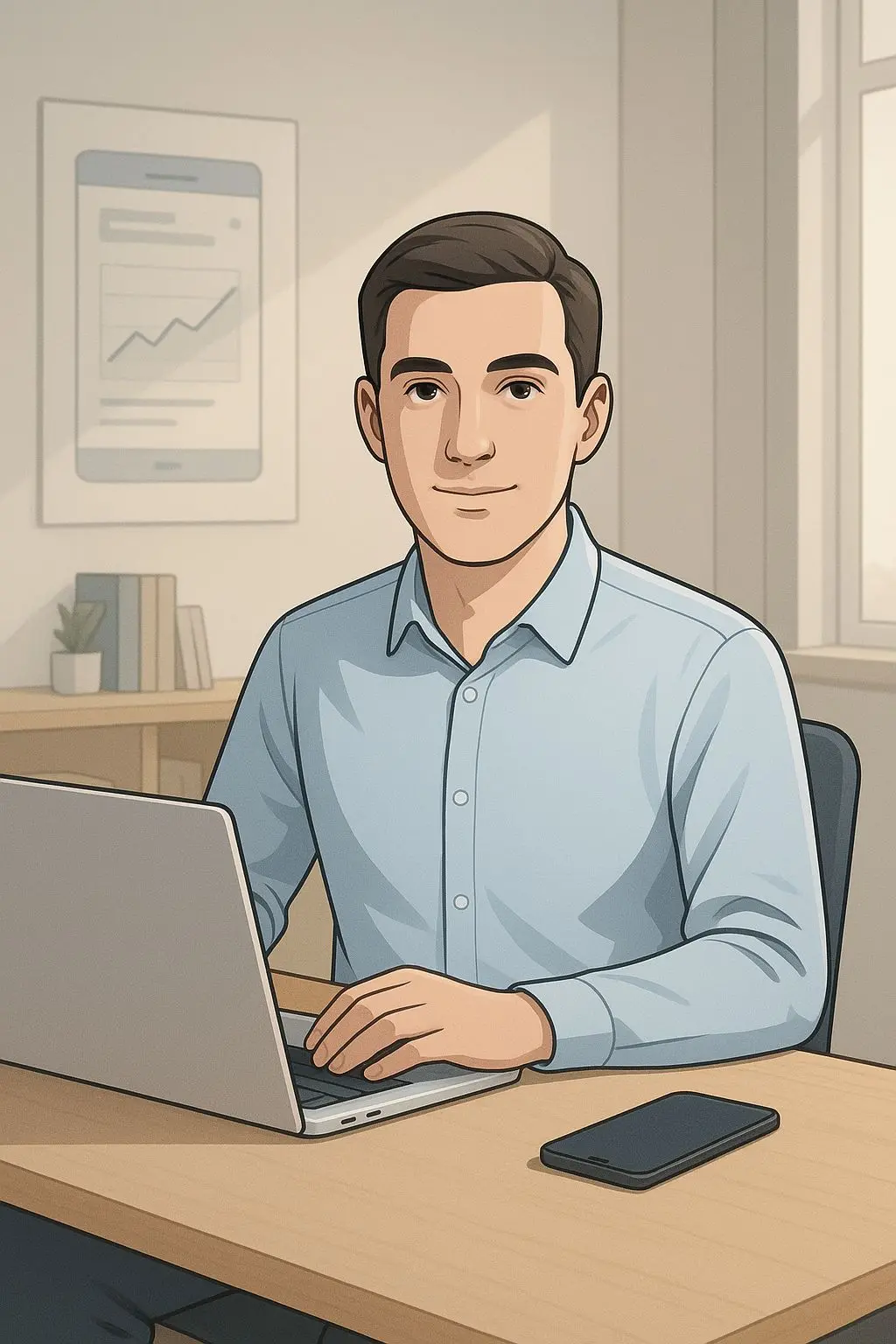 Ilustrační avatar autora odborného textu o mobilní aplikaci