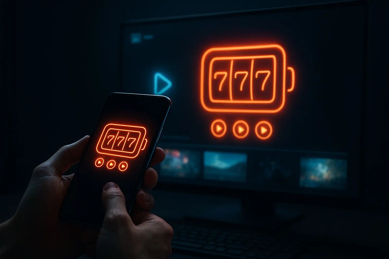 Mobil a obrazovka s motivem otoček zdarma v online prostředí