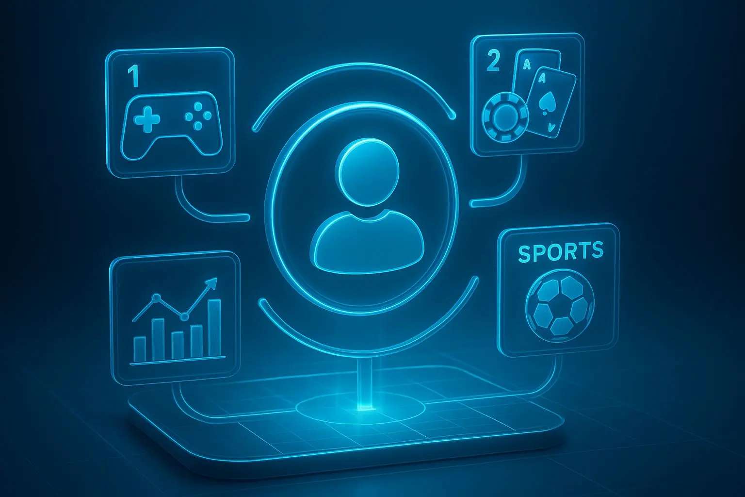 Ekosystém jednoho účtu s číselnými hrami, dalšími hrami a sportovní sekcí