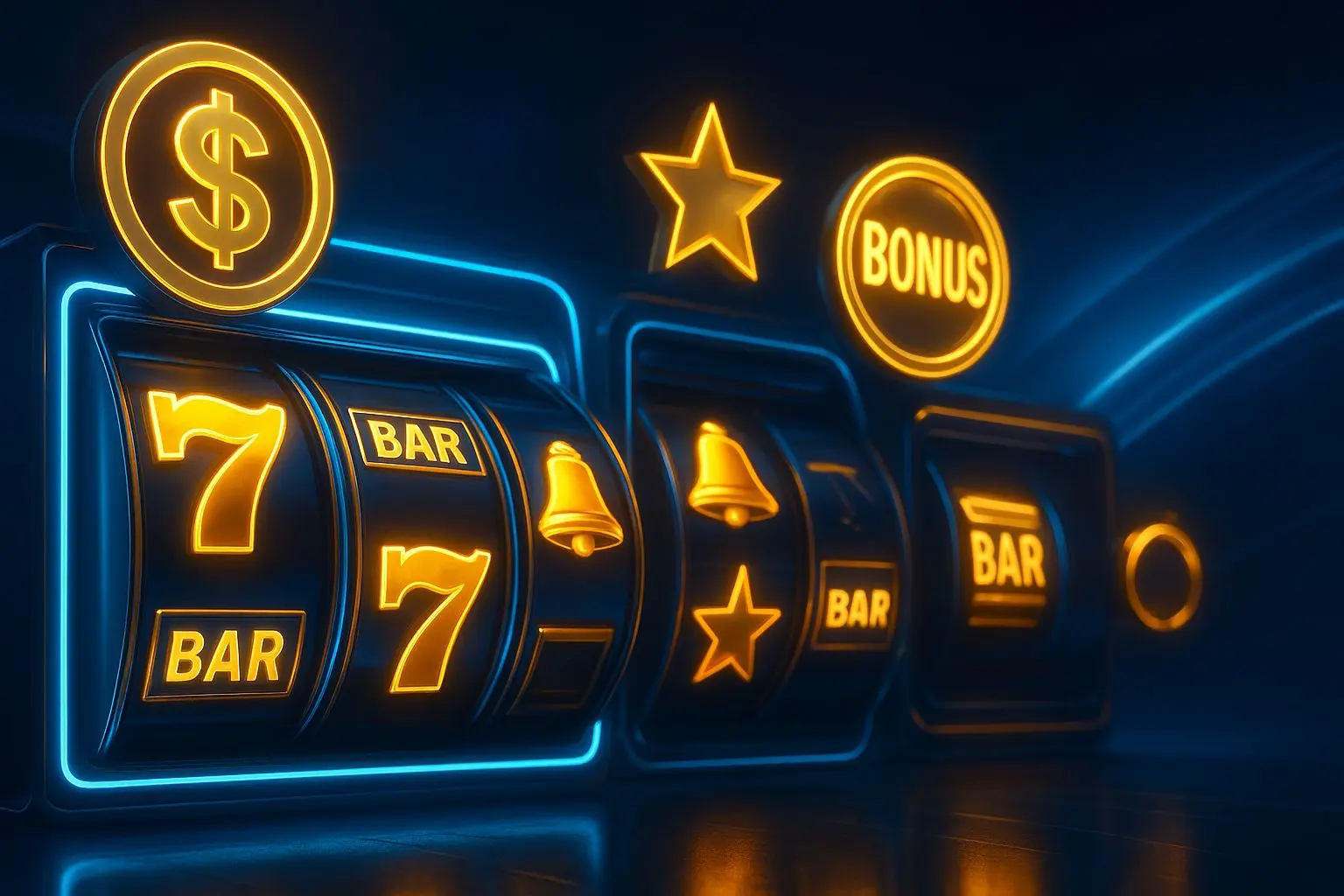 Hlavní vizuál BetX Vegas bonusů s automaty a ikonami odměn